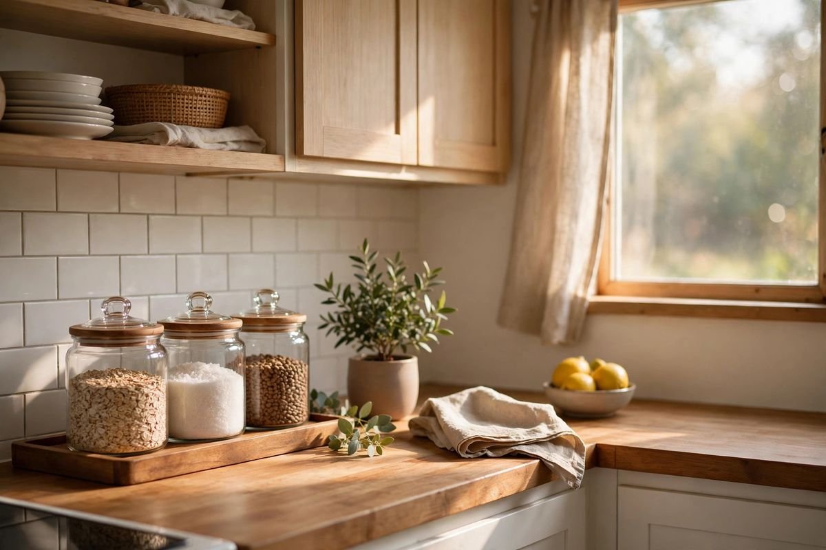 kitchen counter decor