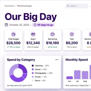 Wedding Budget Tracker Pro